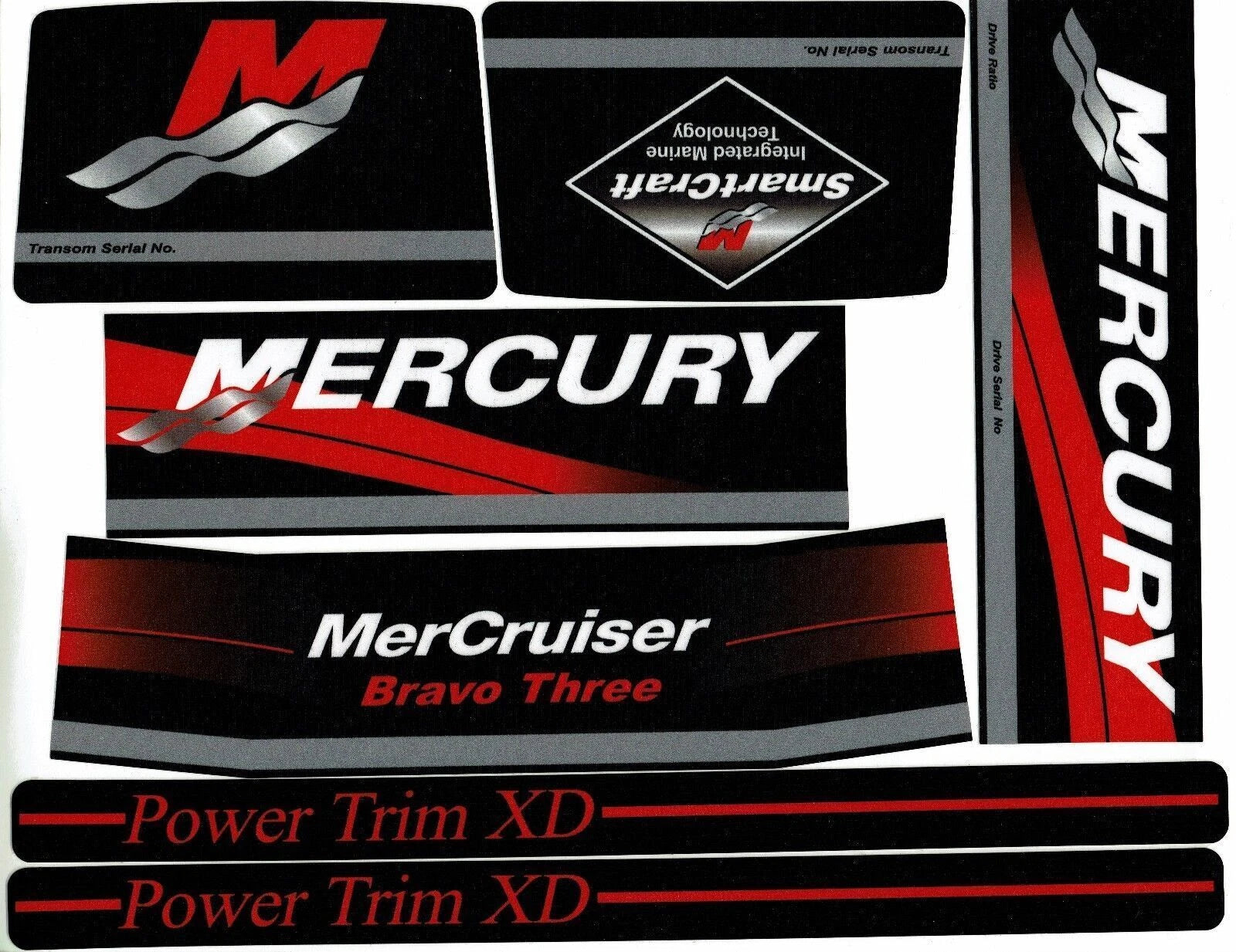 Sticker Set for Mercruiser Bravo Three