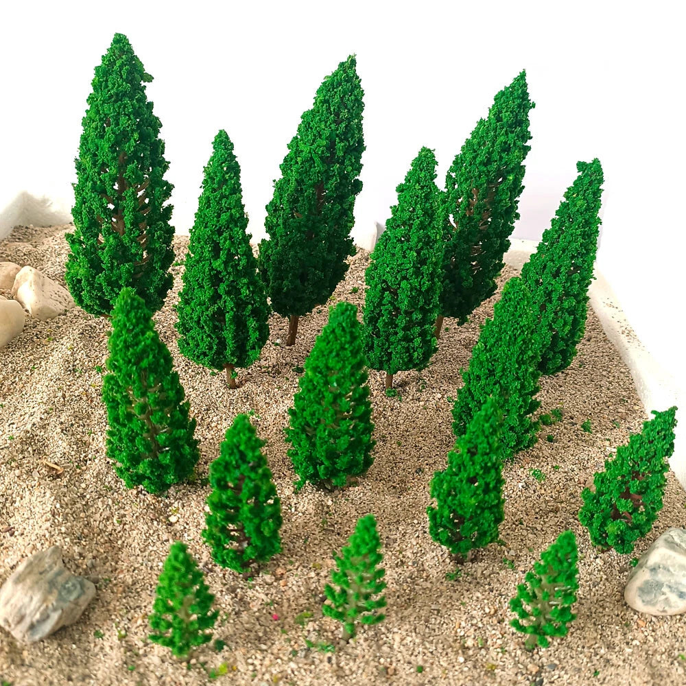 15Pc Miniature Model Trees for Train Railroad Wargame Landscape Scenery