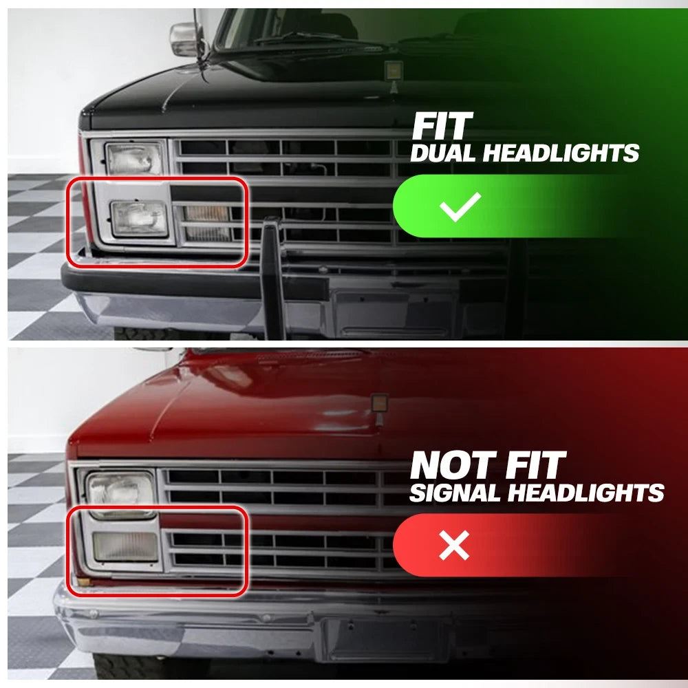 2X Clear LED Corner Marker Signal Blinker Lights for Chevy GMC C/K (1973–1998)