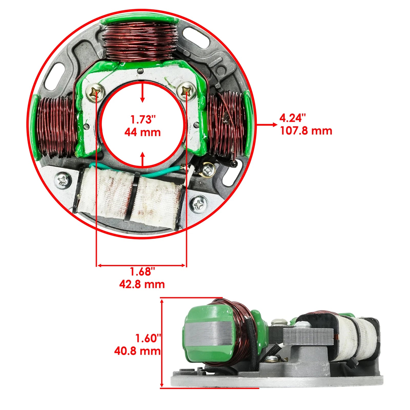 Stator for Seadoo SPI 580, SPI 587 (1995–1996) 4-Wire Magneto