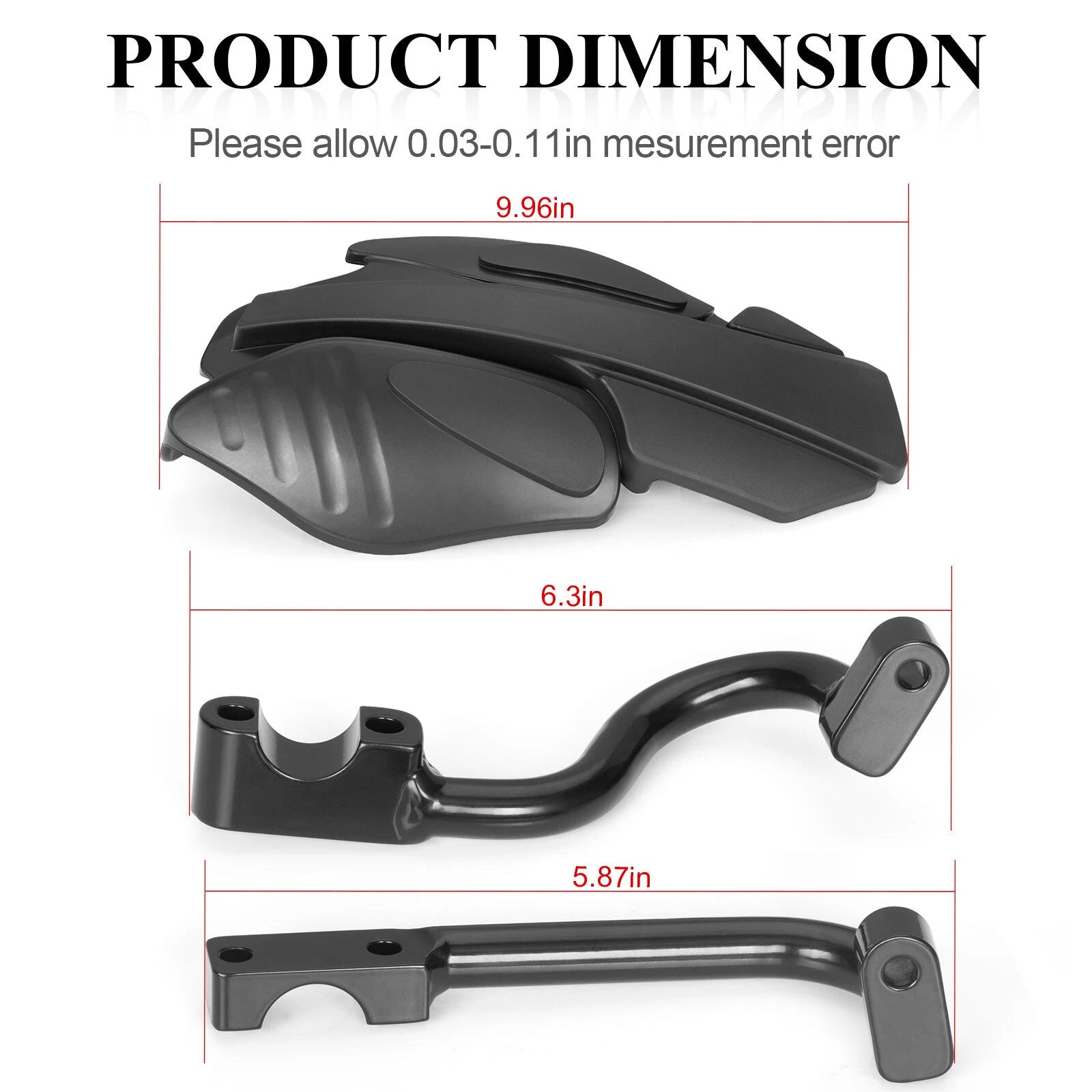 2 Hand Guards & Mount Brackets Kit for Polaris Scrambler Sportsman 850 XP 1000