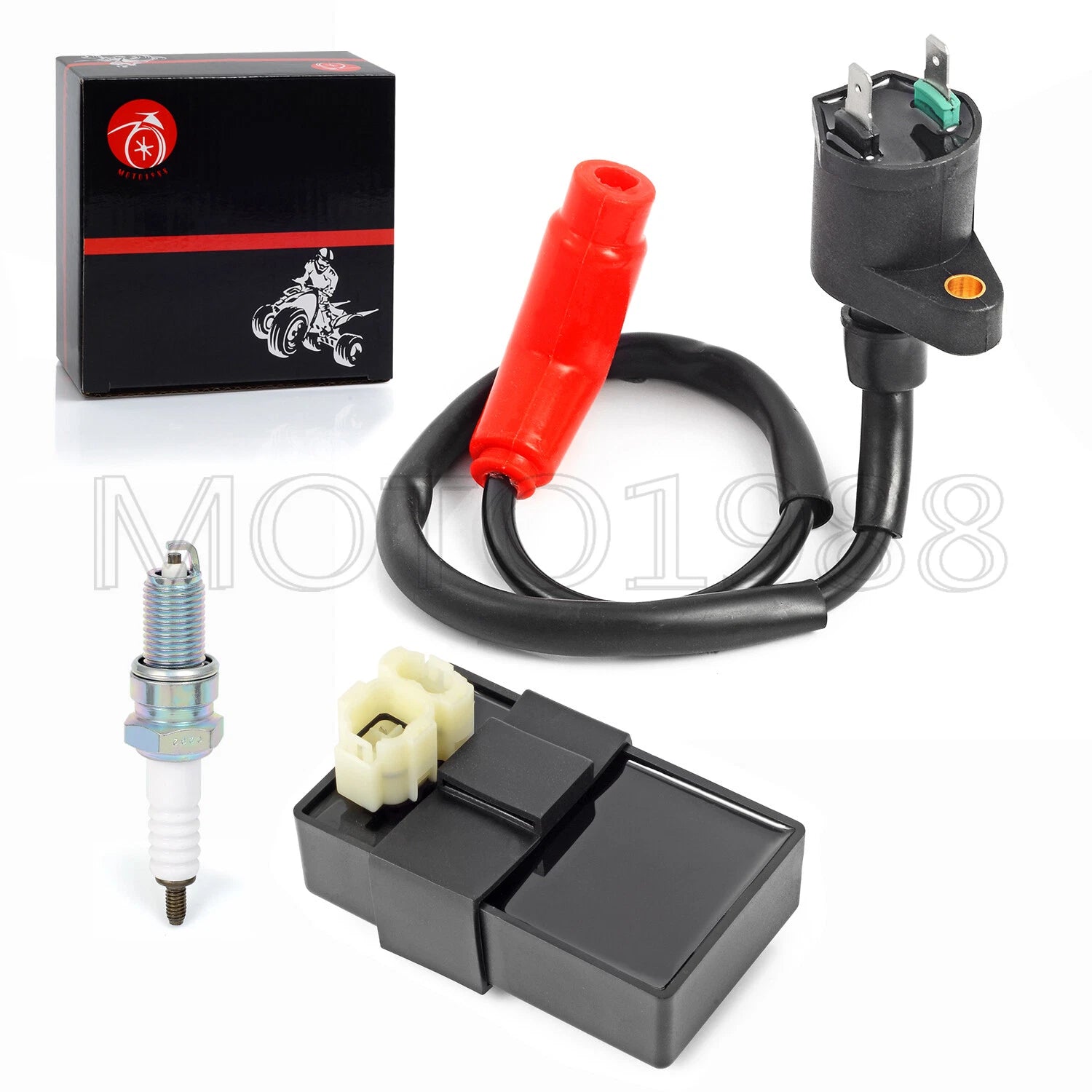 Igniter CDI Box & Ignition Coil Spark Plug for Honda TRX300EX (1993–2006)