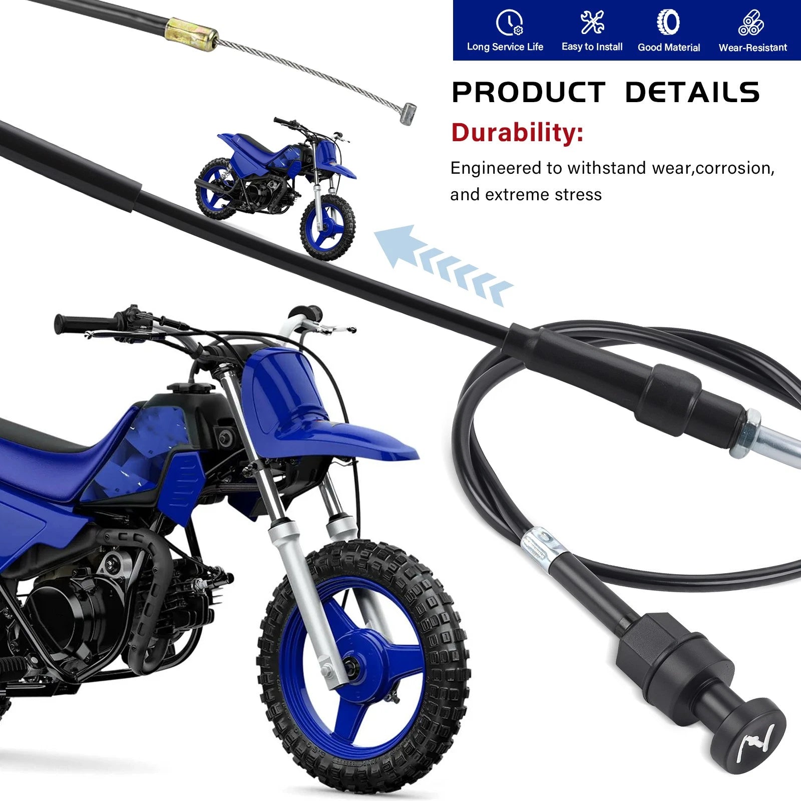 Carburetor Assembly + Air Filter w/Cable for Yamaha PW50 (2008–2024) 5PG-14101-11-00
