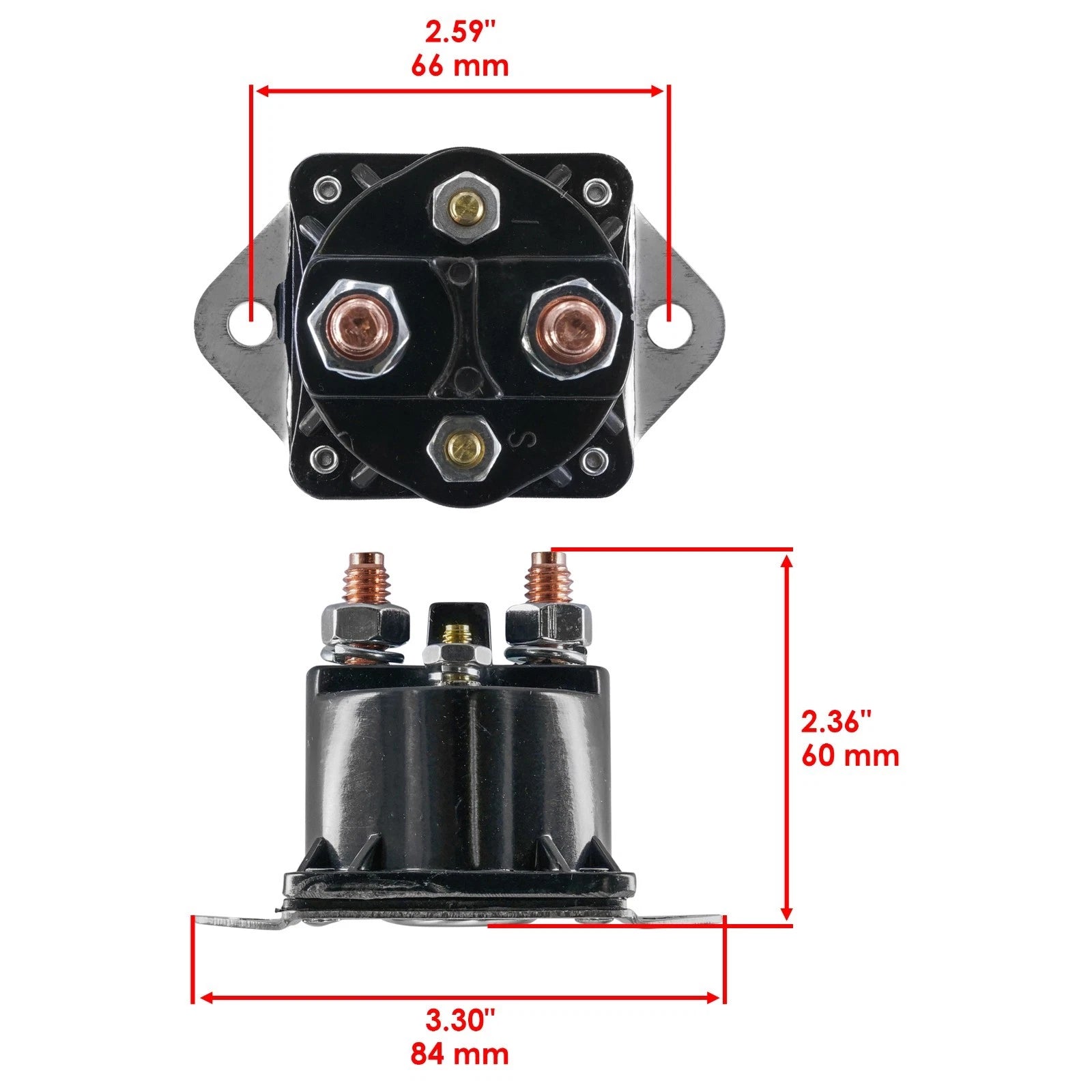 2X Starter Solenoid Relay for Mercury Marine 115HP 150HP (89-68258, 89-68258A4)
