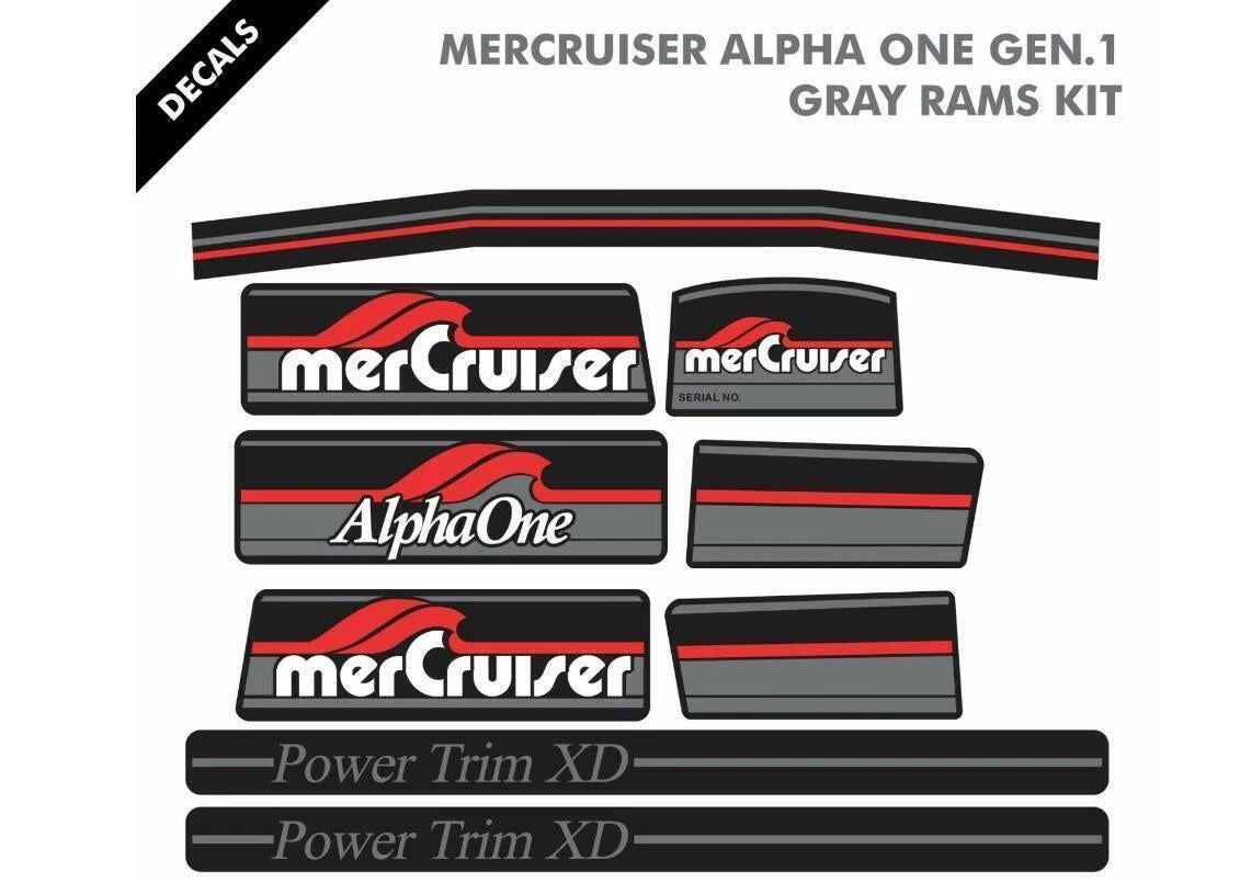 Sticker Set for Mercruiser Alpha One Gen One (All Years)