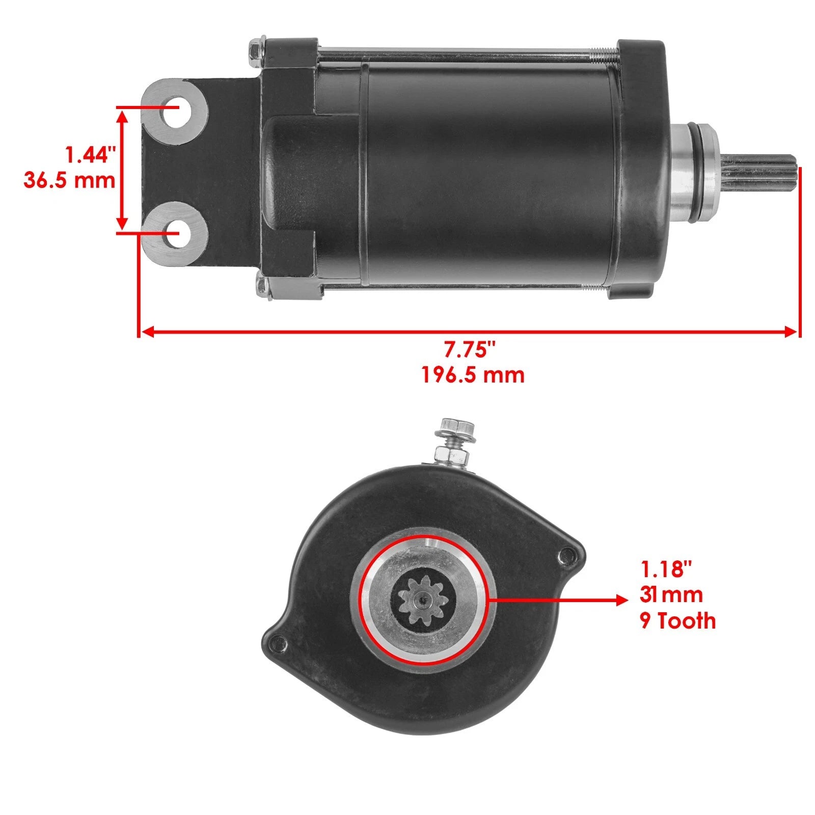 Starter and Clutch Bearing for Yamaha VX1100 Waverunner (2005–2015)