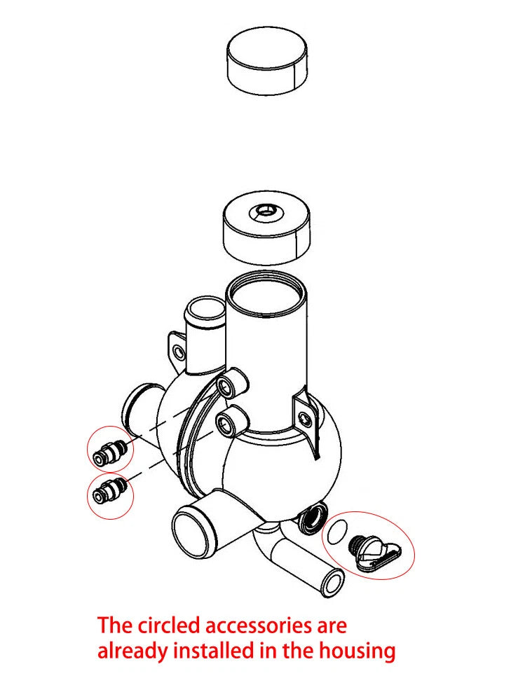 Manual Water Distribution Housing for MerCruiser Inboard (863802T2)