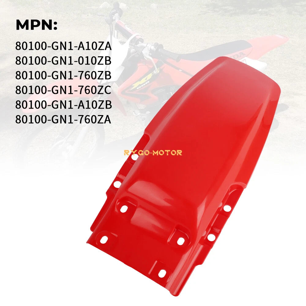 Rear Red Fender Mud Guard for Honda XR80R XR100R (1985–2000)