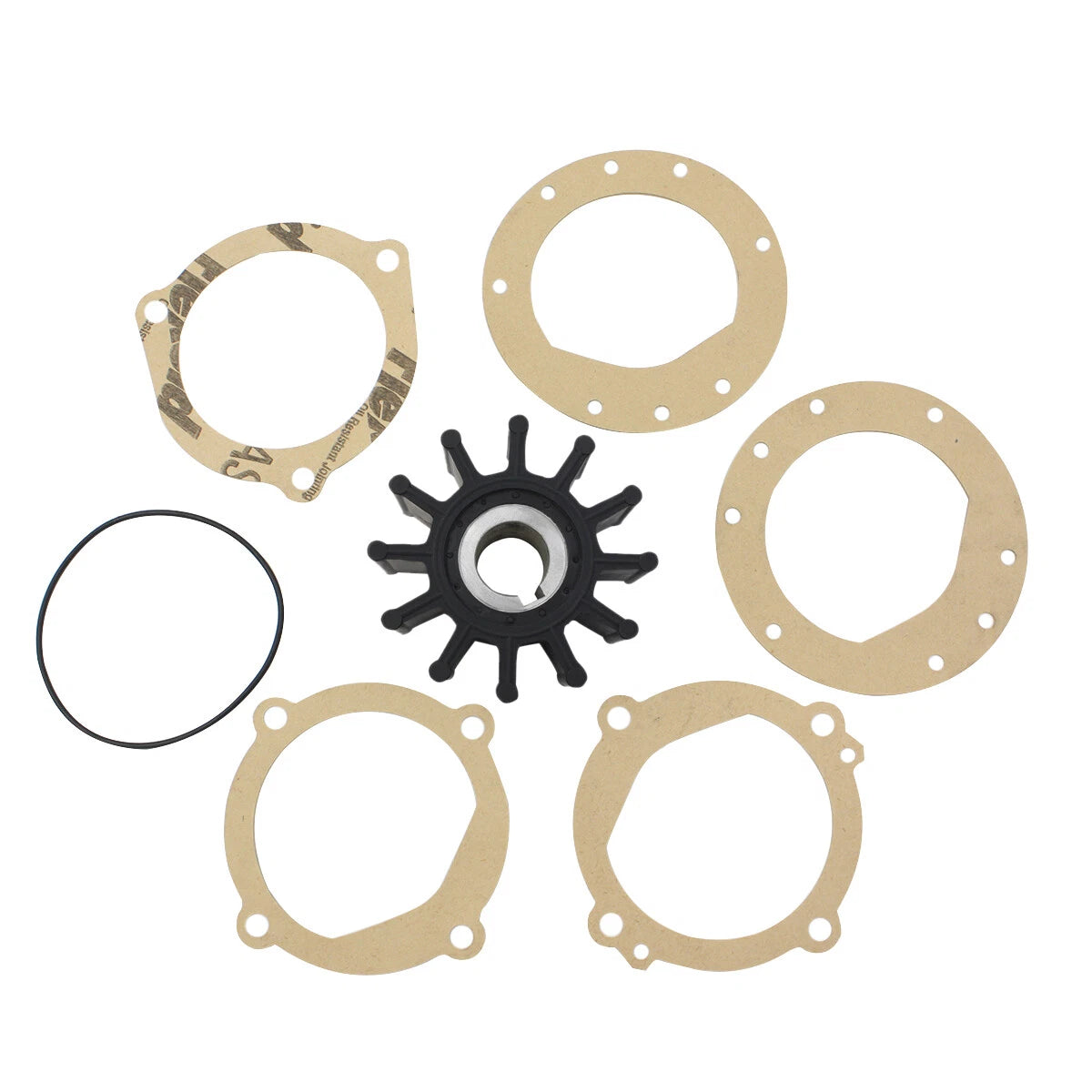 Water Pump Impeller Repair Kit for Westerbeke (11418, 11907, 33104) & Perkins (24880178)